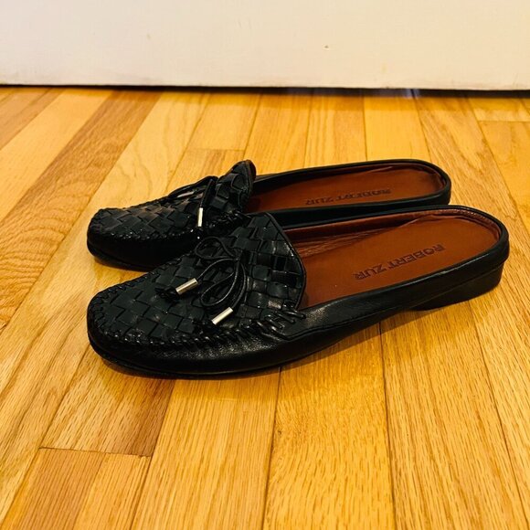 ROBERT ZUR Petra Loafers Women Sz 9 M Black Soft Leather Slip On Shoes Moccasin - Picture 4 of 16